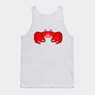 Cute red crab cartoon illustration Tank Top
